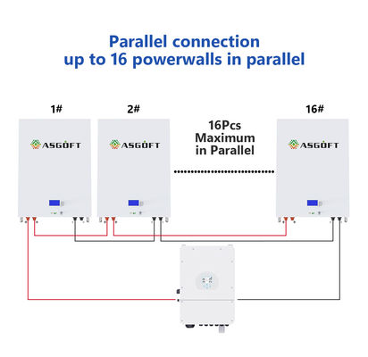 Van de Opslagsystemen van de huisenergie het Lithium Ion Battery 200ah 100ah 20kwh 10kwh 5kw sorteert een Batterij van Powerwall 48v Lifepo4
