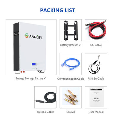 Van de Opslagsystemen van de huisenergie het Lithium Ion Battery 200ah 100ah 20kwh 10kwh 5kw sorteert een Batterij van Powerwall 48v Lifepo4
