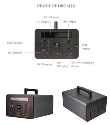 Navulbare Lifepo4-Krachtcentrale 1000 Wh 150w 350W 500wh van de Batterijgenerator voor Elektrische Auto