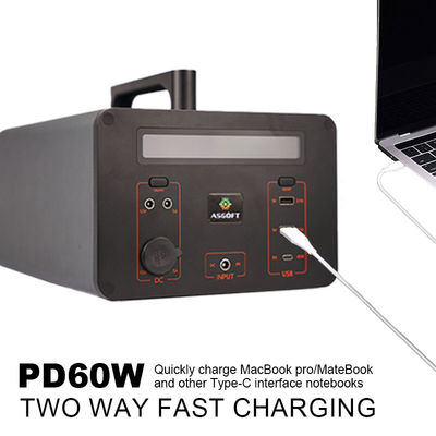 De draagbare Zonnegenerator 500W 288000mAh gelijkstroom AC van de NoodsituatieKrachtcentrale met Geleide Vertoning