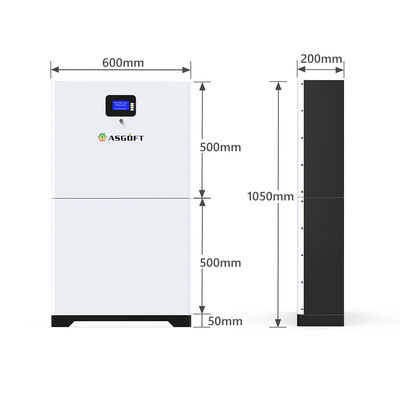 De stapelbare Batterij van 48v Lifepo4 Powerwall voor Zonneopslag 51.2v 280ah