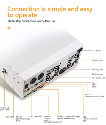 Hybride Zuivere de Sinusgolf van 5kw 6kw 5000w van Netmppt Zonneomschakelaar met MPPT-Lader