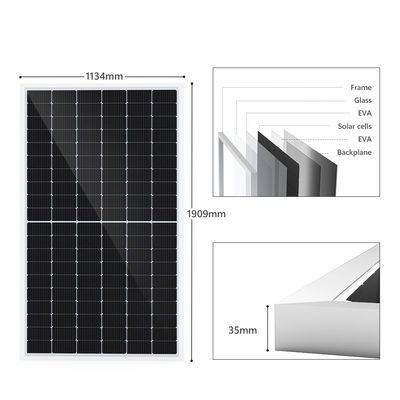 Flexibele Zonne Monocrystalline PV Comités Mono Halve Cel 100watt 150 Watts 500w voor de Opslagsysteem van de Huisenergie