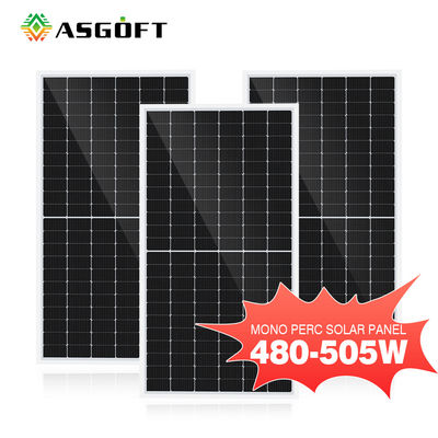 500W 182x182mm Zonne Photovoltaic Monocrystalline PV Comités Cel 132pcs