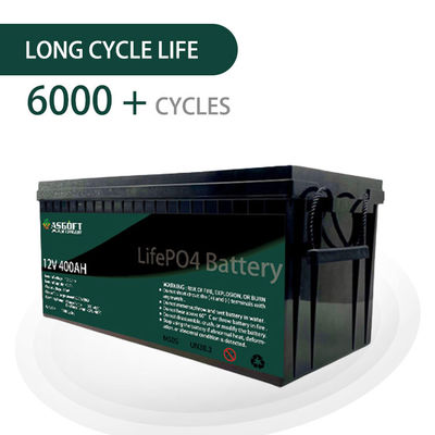 Van het de Zonne-energielifepo4 12V Lithium van ASGOFT het Pak van het de Batterijpak 400ah voor rv-Golfkarren
