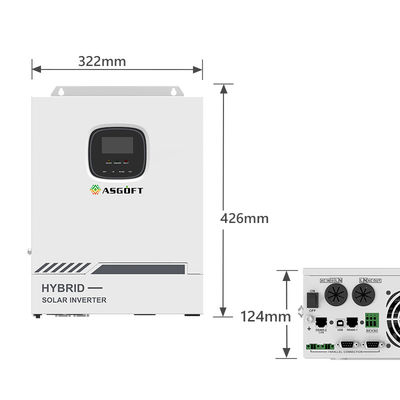 De Kleine Ternaire Hybride van MPPT 220VAC 48V op Netomschakelaar 5.5KW 5.5KVA
