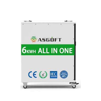 Allen in één Draagbare Batterij van de Batterijopslag 6016Wh met Afsluitbaar Wielen en Handvat