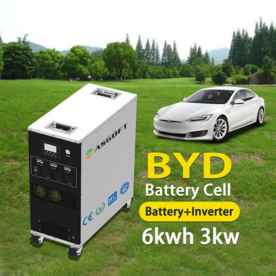 Asgoft3kw 6kwh 25.6v 235ah Huis of openlucht Draagbare Lader allen in Één Zonnegenerator