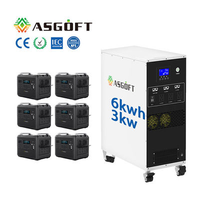 Allen in Één van de de Opslag6kwh Lifepo4 Batterij van de Batterijenergie het Pakomschakelaar 3000W MPPT