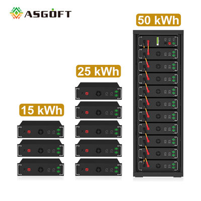 Hoogspanning 15kwh-750kwh Lithium Iron Battery Pack Lifepo4 51.2v 100Ah Rack Mounted Battery Lithium Ion Battery