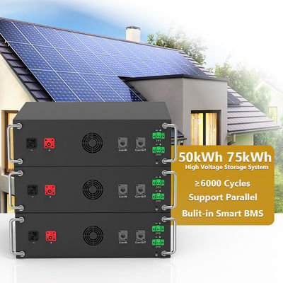 Hoogspanning 15kwh-750kwh Lithium Iron Battery Pack Lifepo4 51.2v 100Ah Rack Mounted Battery Lithium Ion Battery