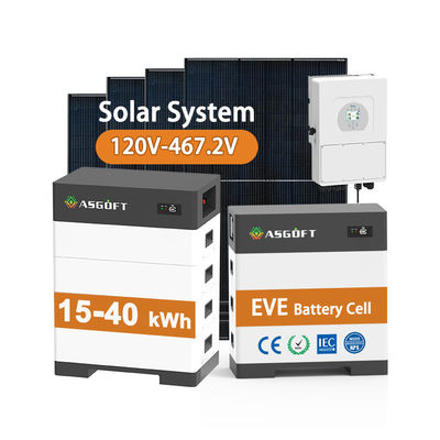 Ess 153.6v Lithium-ion batterij 100Ah 256V gestapeld in één systeem Hoogspanningshybride energieopslagbatterij