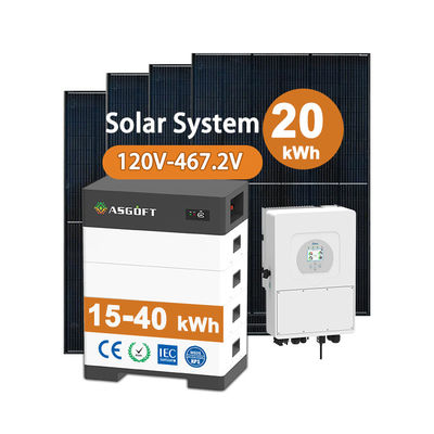 Opstapelbare huishoudelijke energieopslag 15kwh - 40kwh rack LifePo4 voor zonnepanelen hybride inverter zonnestelsel