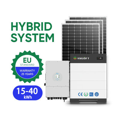 Opstapelbare huishoudelijke energieopslag 15kwh - 40kwh rack LifePo4 voor zonnepanelen hybride inverter zonnestelsel