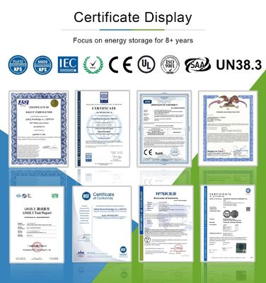 CE Stapelbare 5kwh Lifepo4 Hybrid Home Energieopslag Lithium ijzer 100Ah batterij