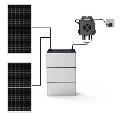 Volledig zonne-opslagsysteem op het balkon LiFePO4 batterij 800w met micro-omvormer