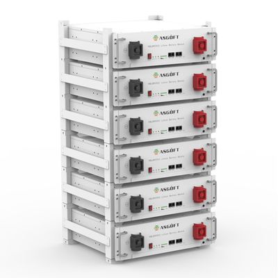 Stapelbare 51.2V LiFePO4 energieopslagbatterij 5KWH-30KWH UL-certificering