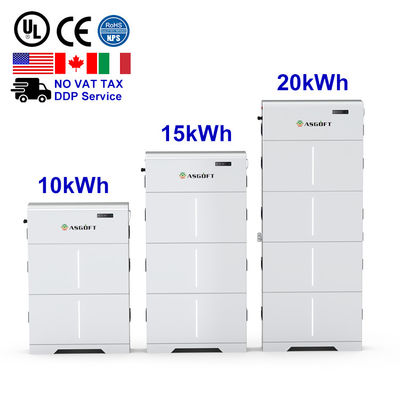 Solar Energy Storage Home 10kWh 15kWh 20kWh Hoogspannings gestapelde LiFePO4 batterij