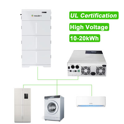 USA Home Hybrid 10kw 15kw 20kw Hoogspanning Ess Byd 20 KWh Lithiumbatterie