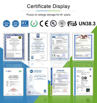 UL-certificaat Huishoudelijk gebruik 5kw 10kw 20kw Zonne-PV-opslag LiFePO4 Lithiumbatterij