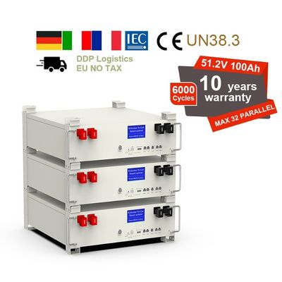 48V 5kWh 100Ah LiFePO4 Pack Batterij gestapelde lithium-ion energieopslagbatterij