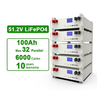 CE Stapelbare 5kwh Lifepo4 Hybrid Home Energieopslag Lithium ijzer 100Ah batterij