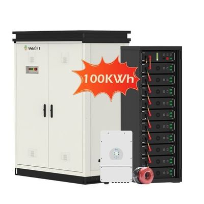 100 kWh levensduur hoogspanningsbatterij commerciële industriële energieopslagcontainer