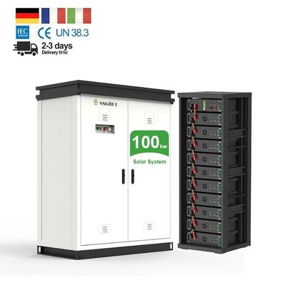 Hoogspanning 50kWh LiFePo4 Lithiumbatterij 100kWh Voor zonne-energiesysteem