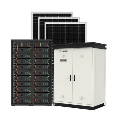 50 kW 100 kW buitensysteem voor opslag van lithiumbatterijen Hybride microgridcentrale